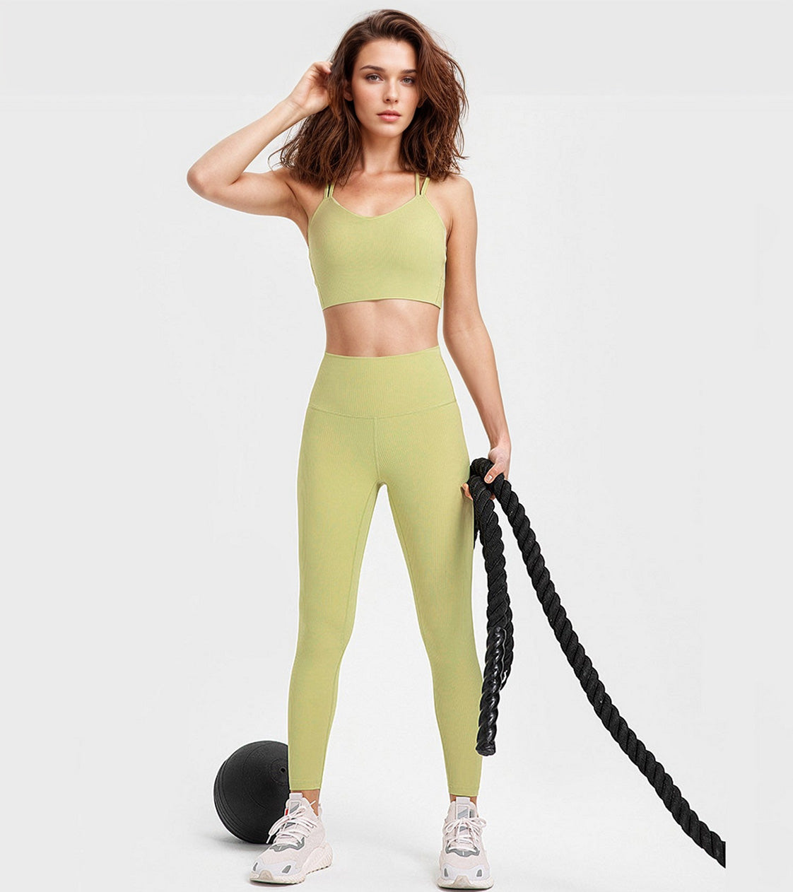 Ribbed Strong Wrap Leggings - Season's Colors
