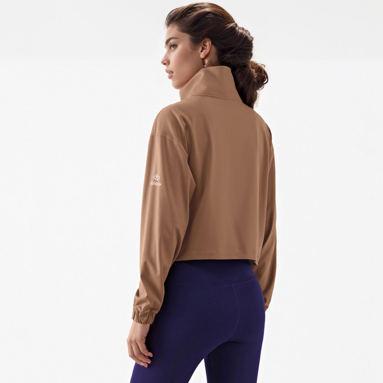 High-Collar Half Zip Jacket
