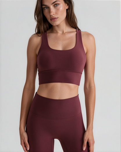 Double Cross-Back Strap Yoga Top