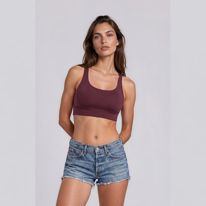Double Cross-Back Strap Yoga Top