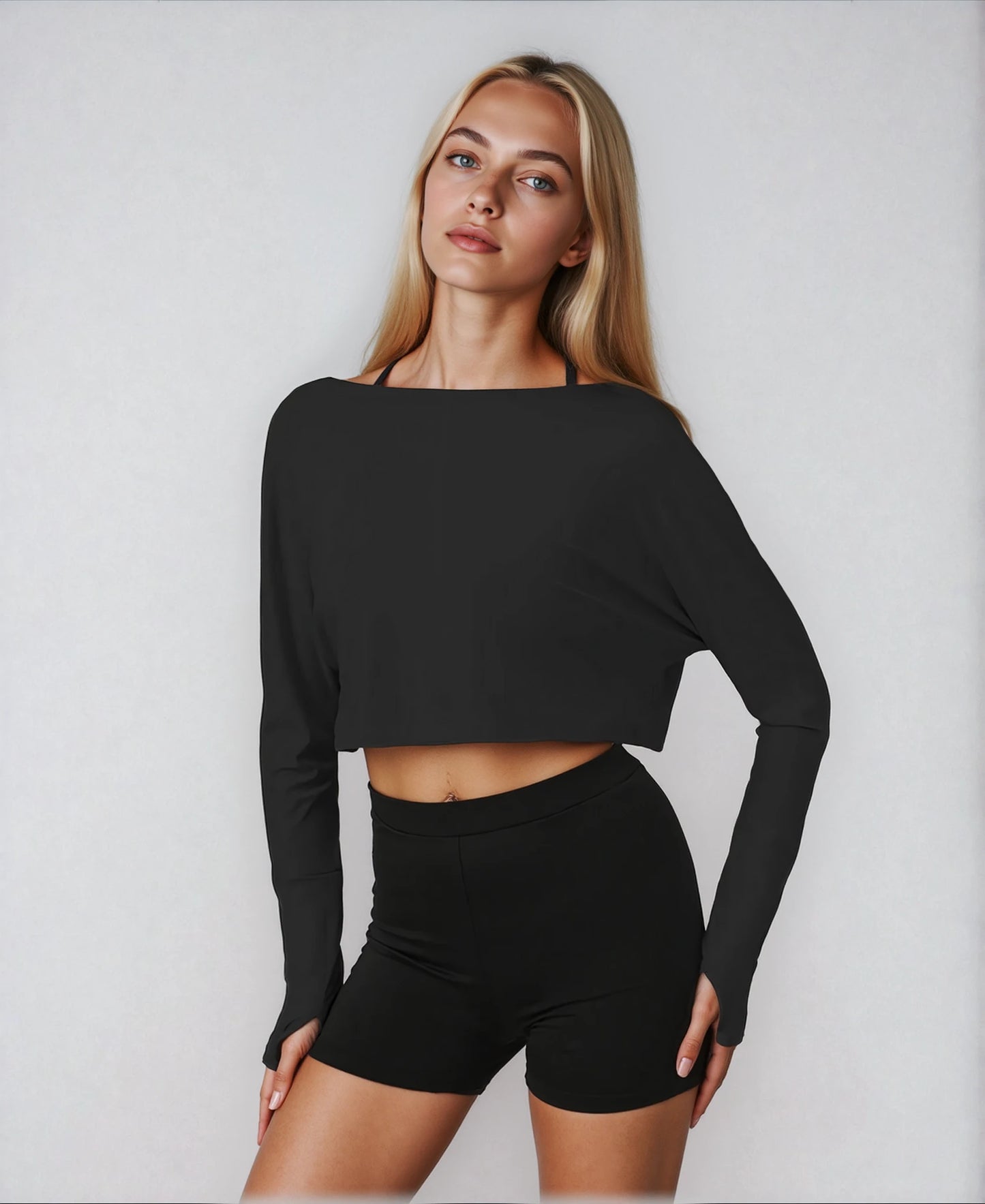 Soft Long Sleeved Crop T-Shirt