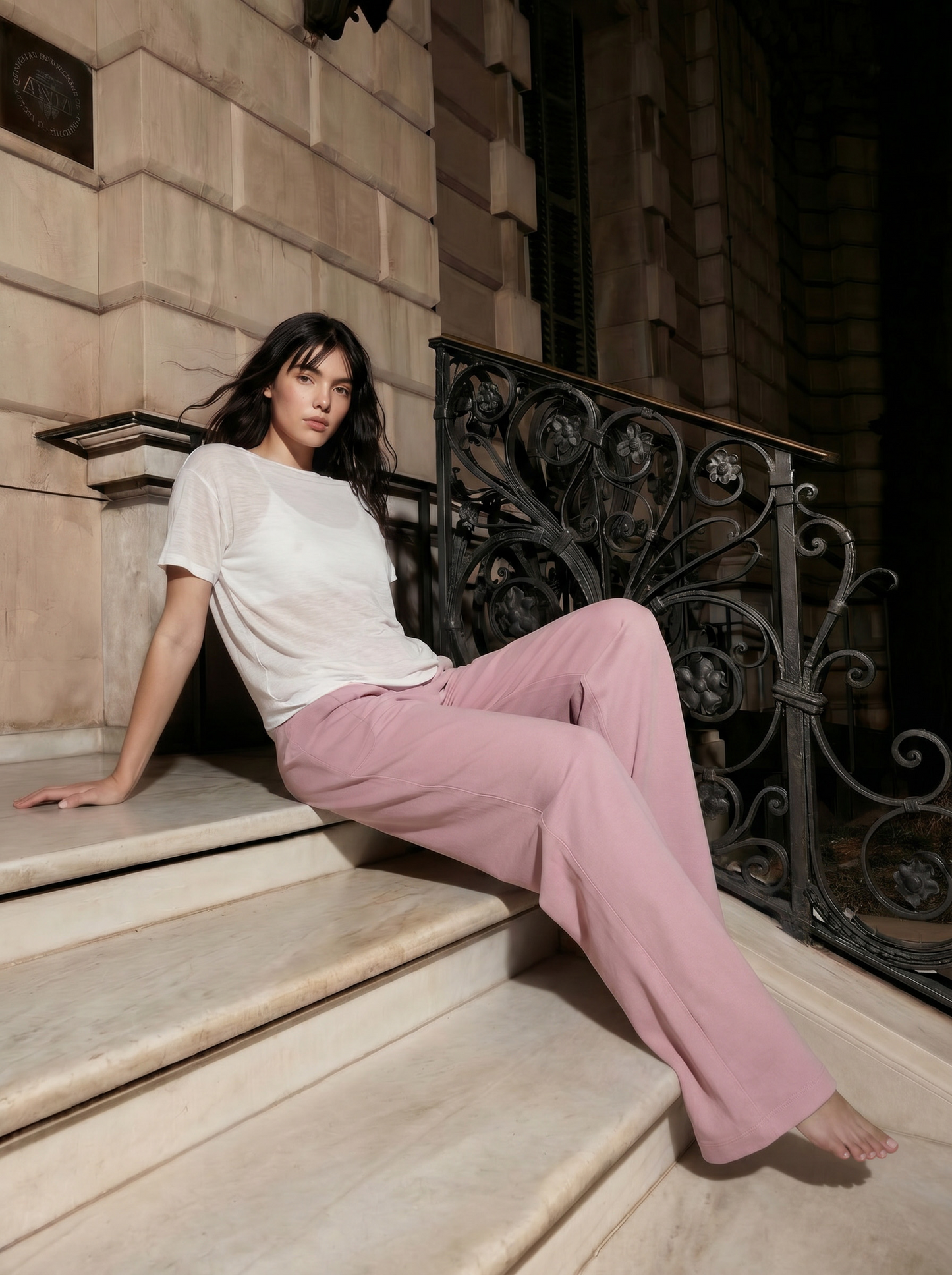 Wide-Leg Full Length Joggers