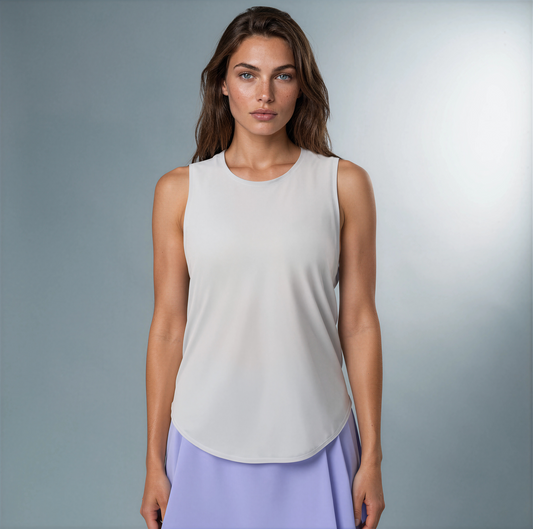 Mesh-back Loose Tank Top