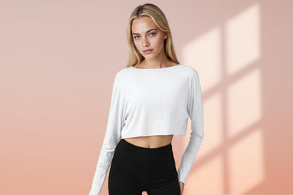 Soft Long Sleeved Crop T-Shirt