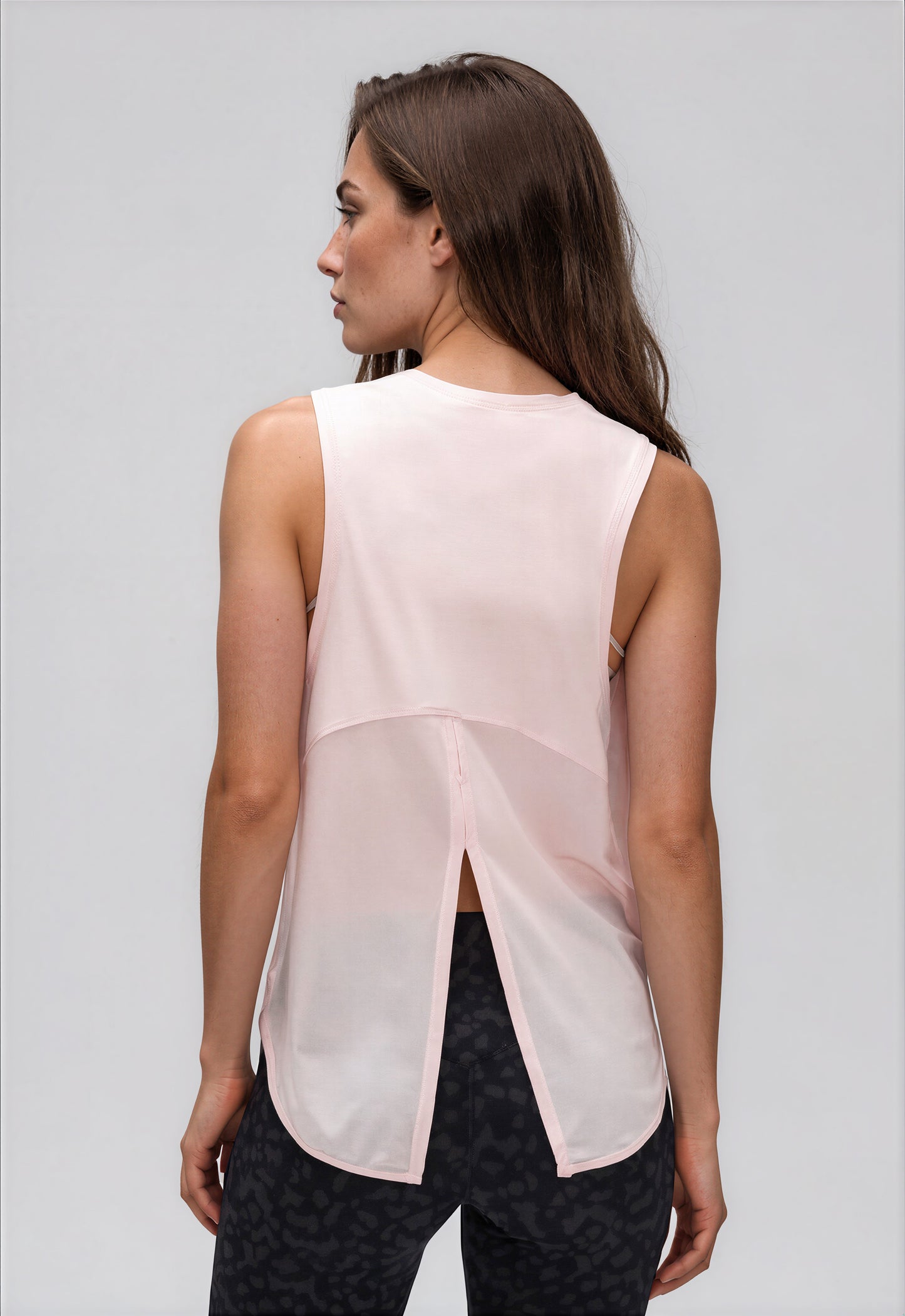 Mesh-back Loose Tank Top