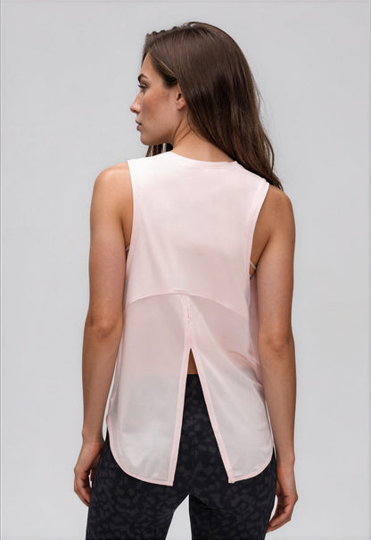 Mesh-back Loose Tank Top