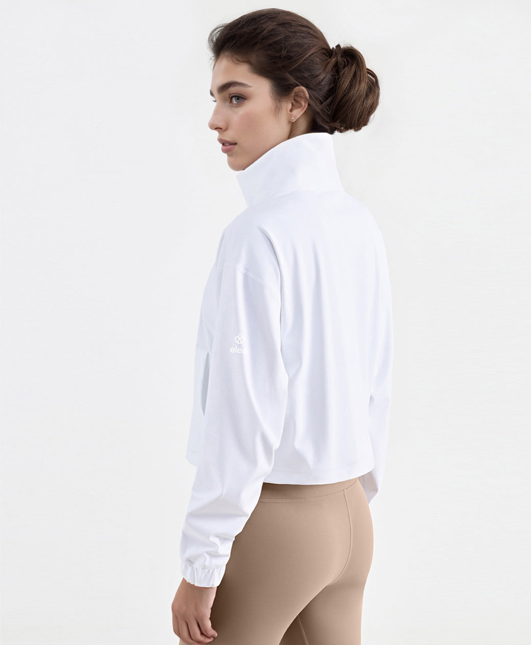 High-Collar Half Zip Jacket
