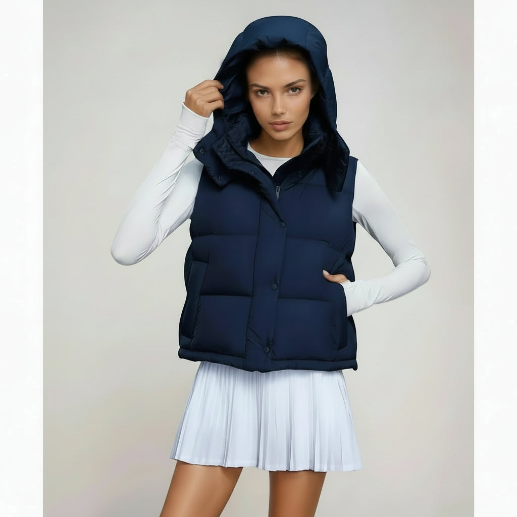 cloud puffer vest blue