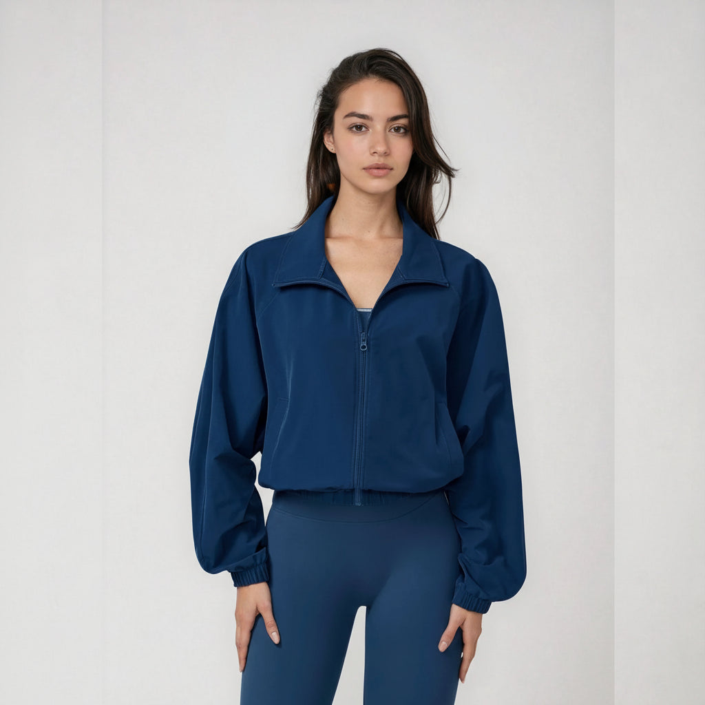 loose jacket in sea blue