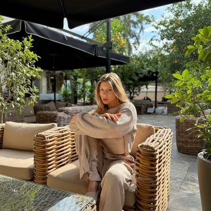 elea waffle crop pullover