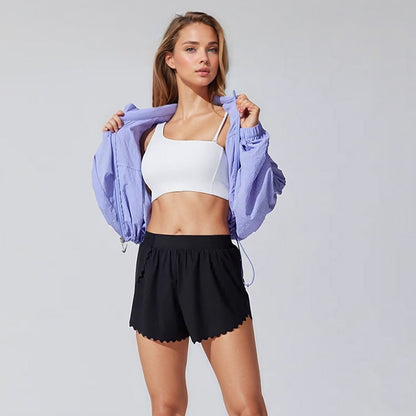elea wavy shorts in black