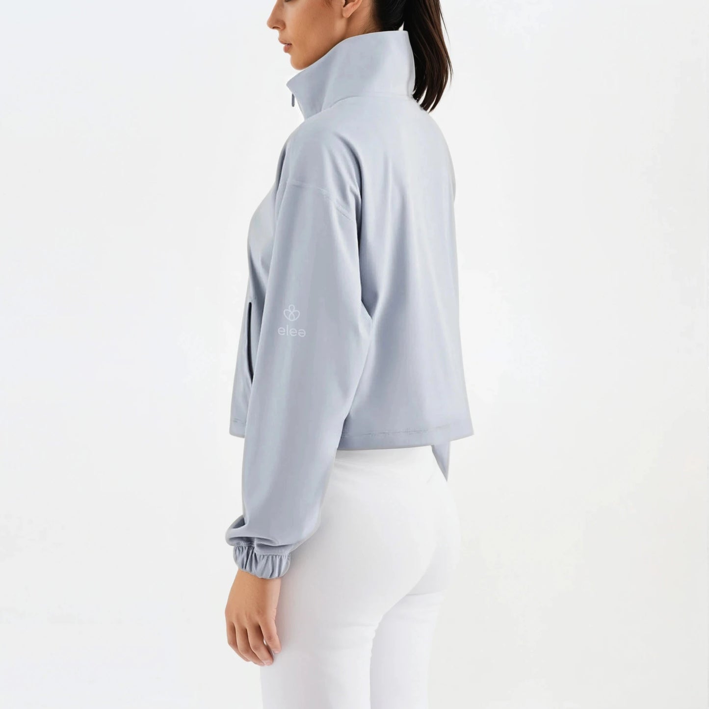 High-Collar Half Zip Jacket