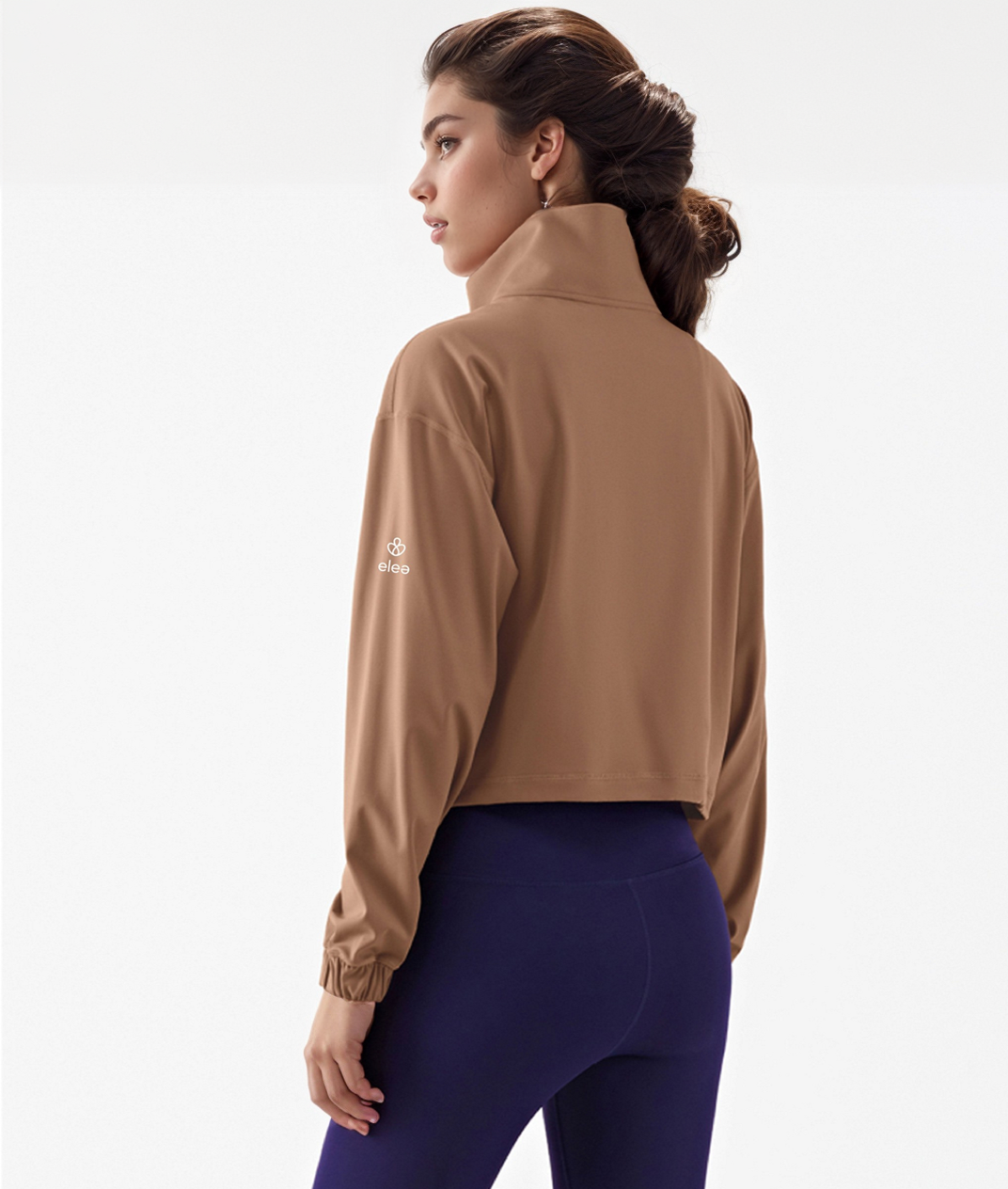 High-Collar Half Zip Jacket