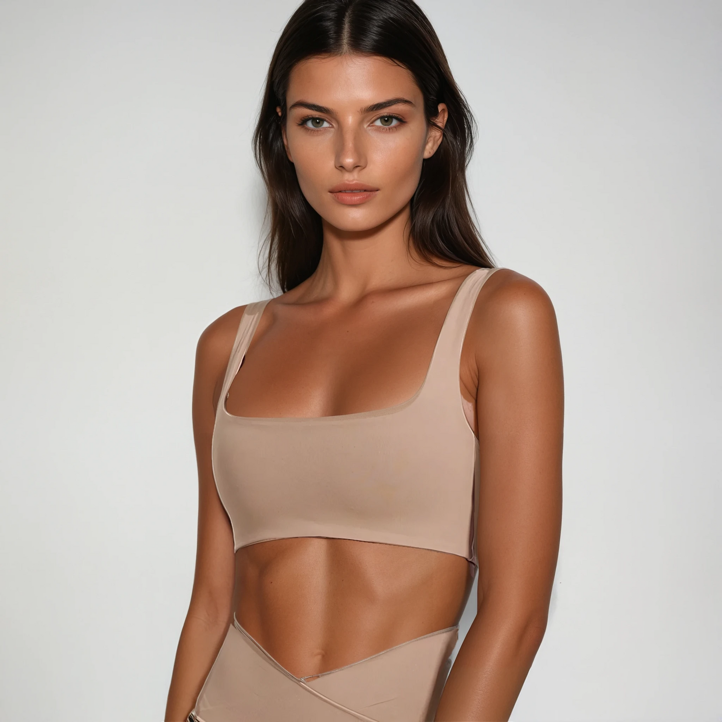 V-Waist Full Length SET - in Smoke Gray