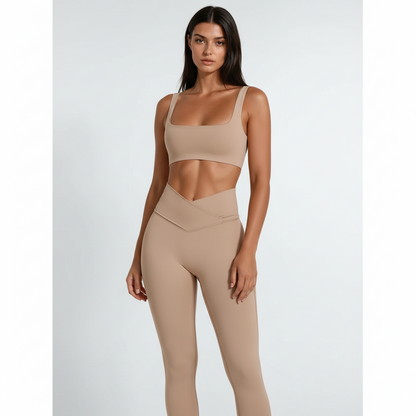V-Waist Full Length SET - in Smoke Gray