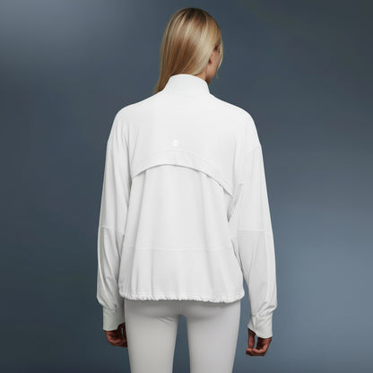 Full Zip Lightweight Drawstring Jacket