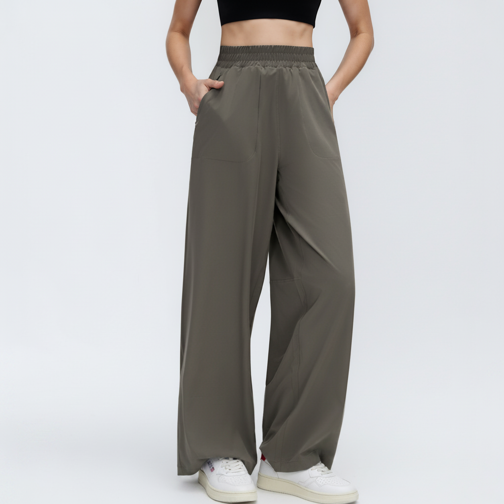 Wide-Leg Full Length Joggers