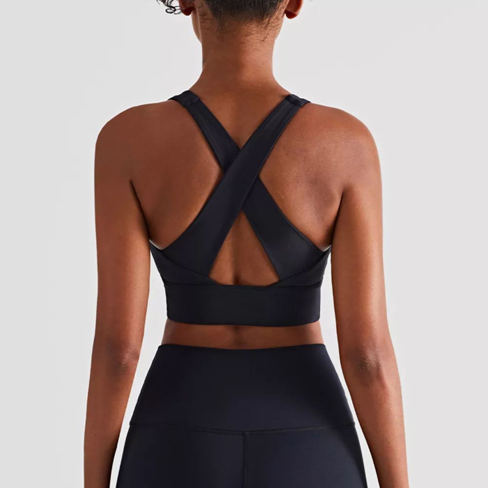 High Impact Wide Cross-back Yoga Bra