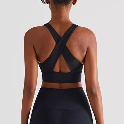 High Impact Wide Cross-back Yoga Bra