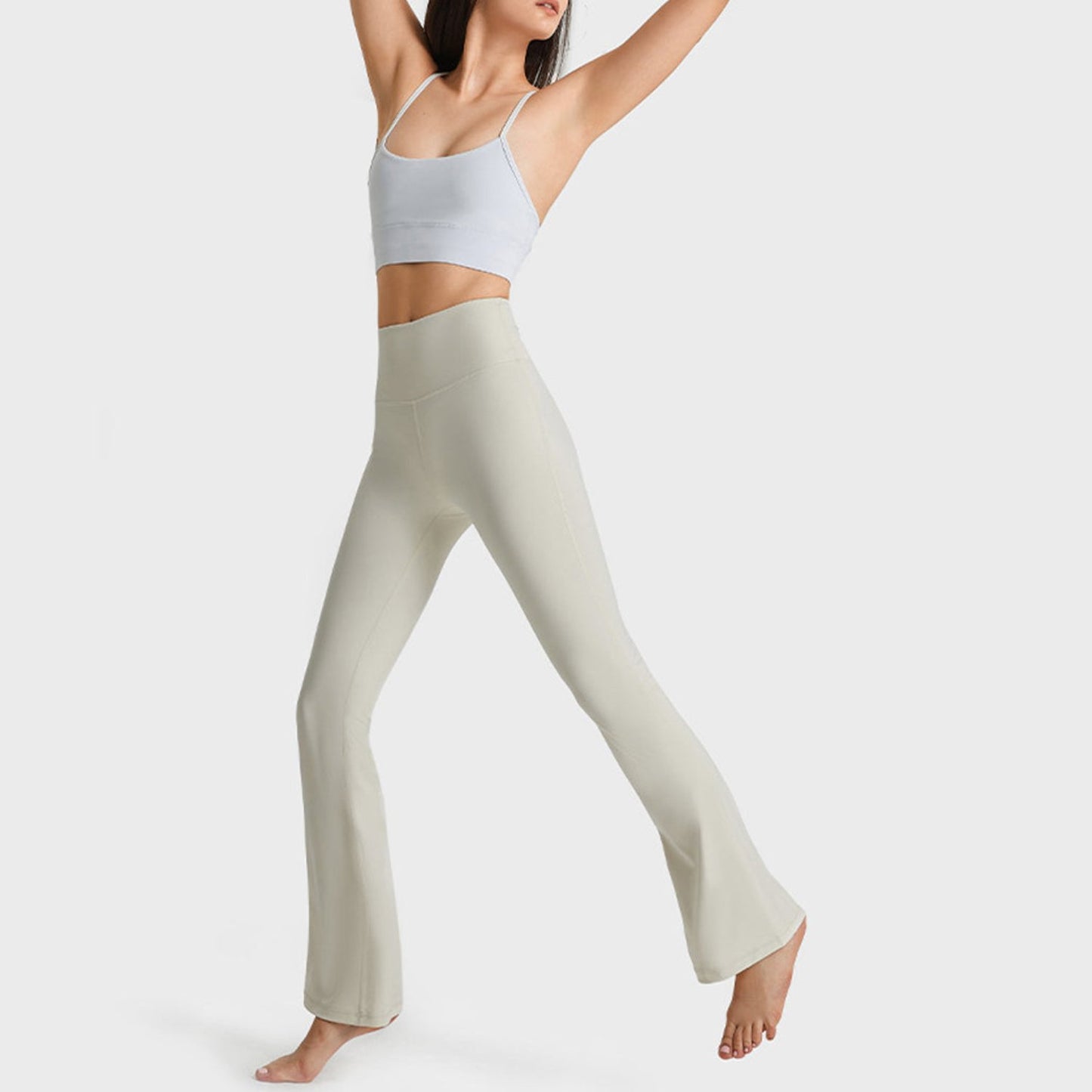 High Waist Flared Basic Leggings