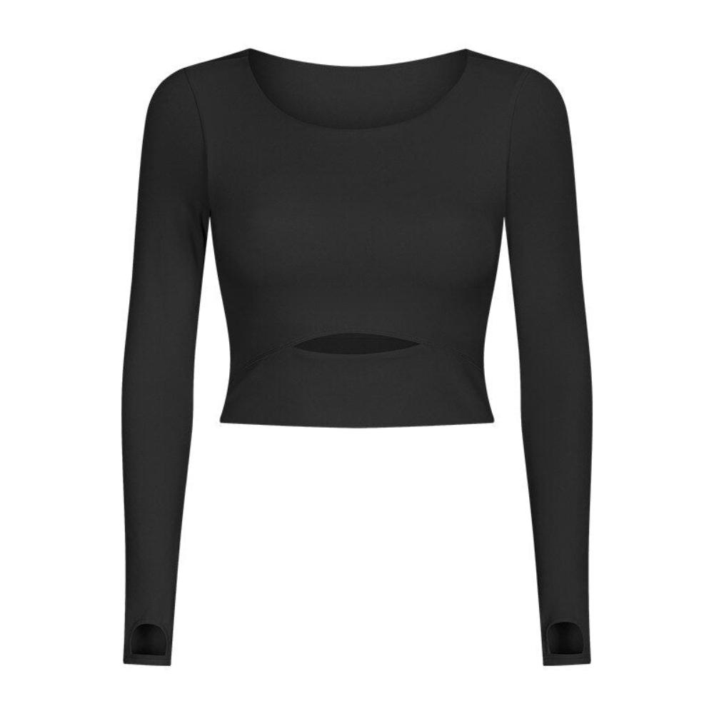 Long Sleeves Compression Cut-Out T-Shirt