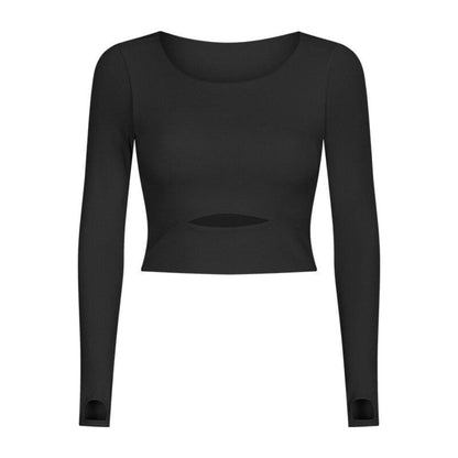 Long Sleeves Compression Cut-Out T-Shirt