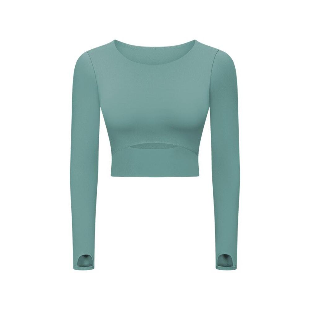 Long Sleeves Compression Cut-Out T-Shirt
