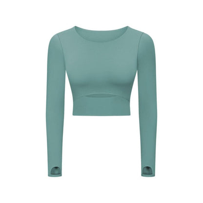 Long Sleeves Compression Cut-Out T-Shirt